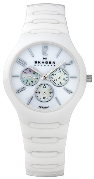 SKAGEN 817SXWC1, HVID KERAMIK DAMEUR